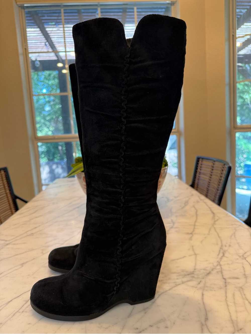 MIA Black Suede Over-the-Knee Boots
